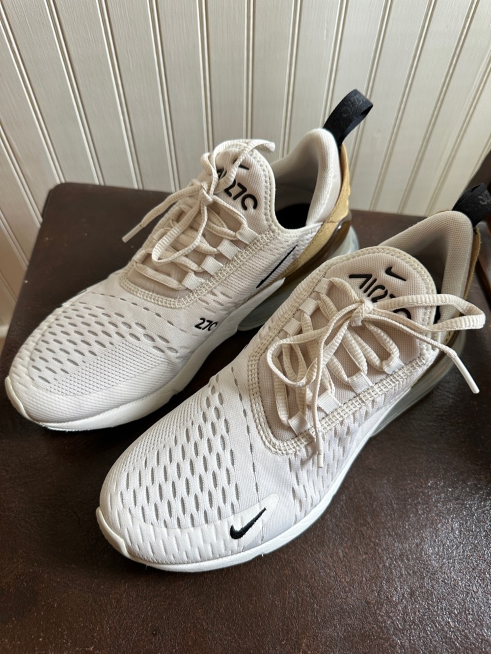 Nike Air Max 270 Women’s Running Shoes - Light Cream/Black. Size 8.5